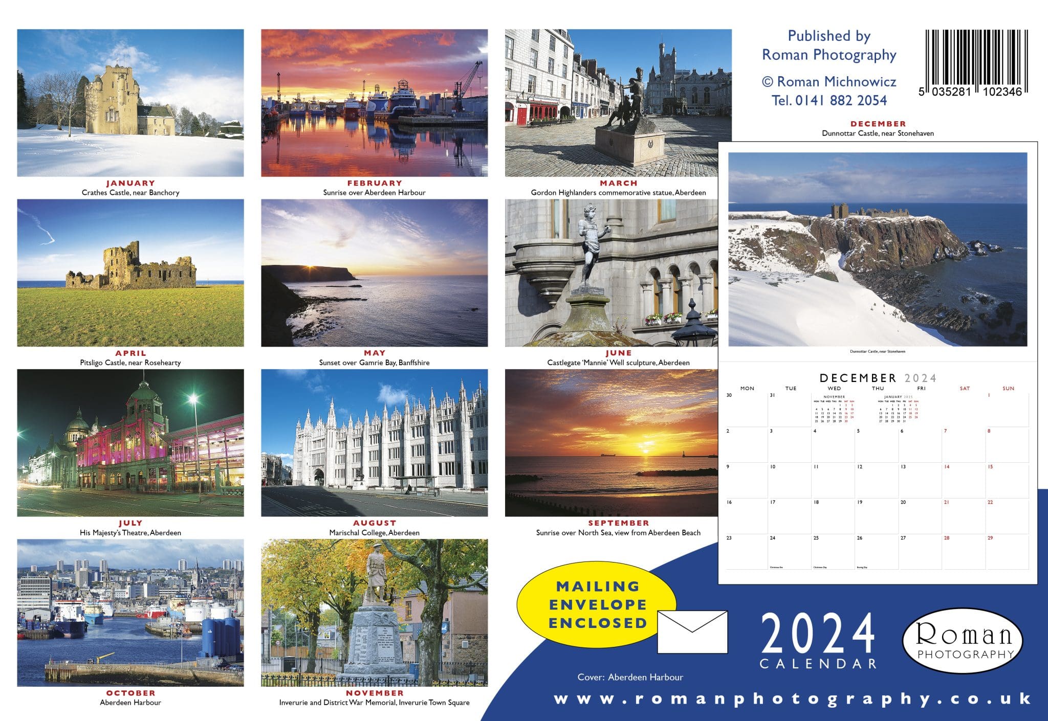 Aberdeen and the North East 2024 Calendar - Roman Photography