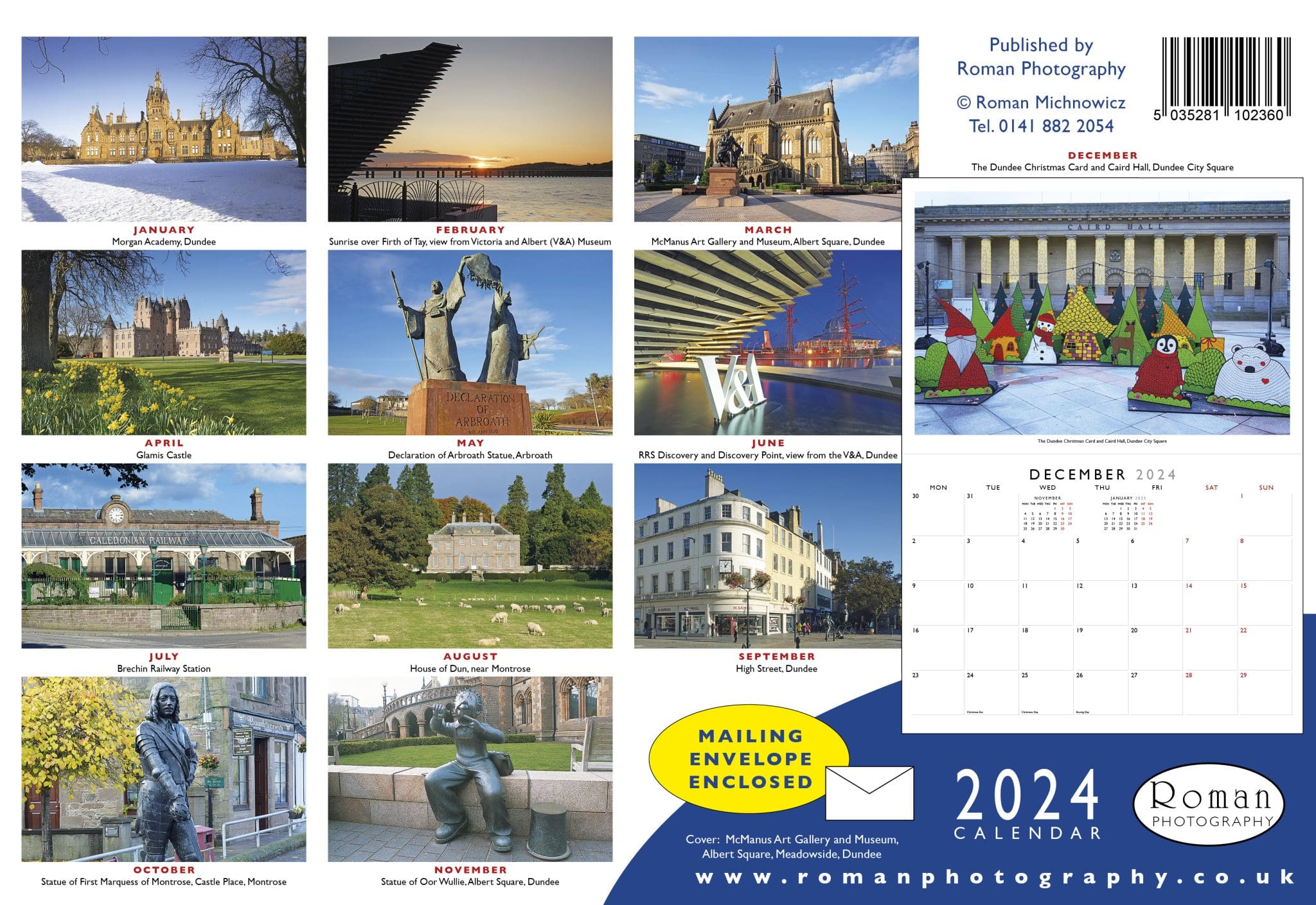Dundee and Angus 2024 Calendar Roman Photography