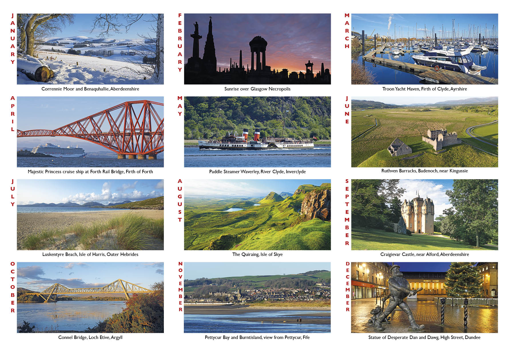 Scotland Panoramic 2027 Calendar - Image 3