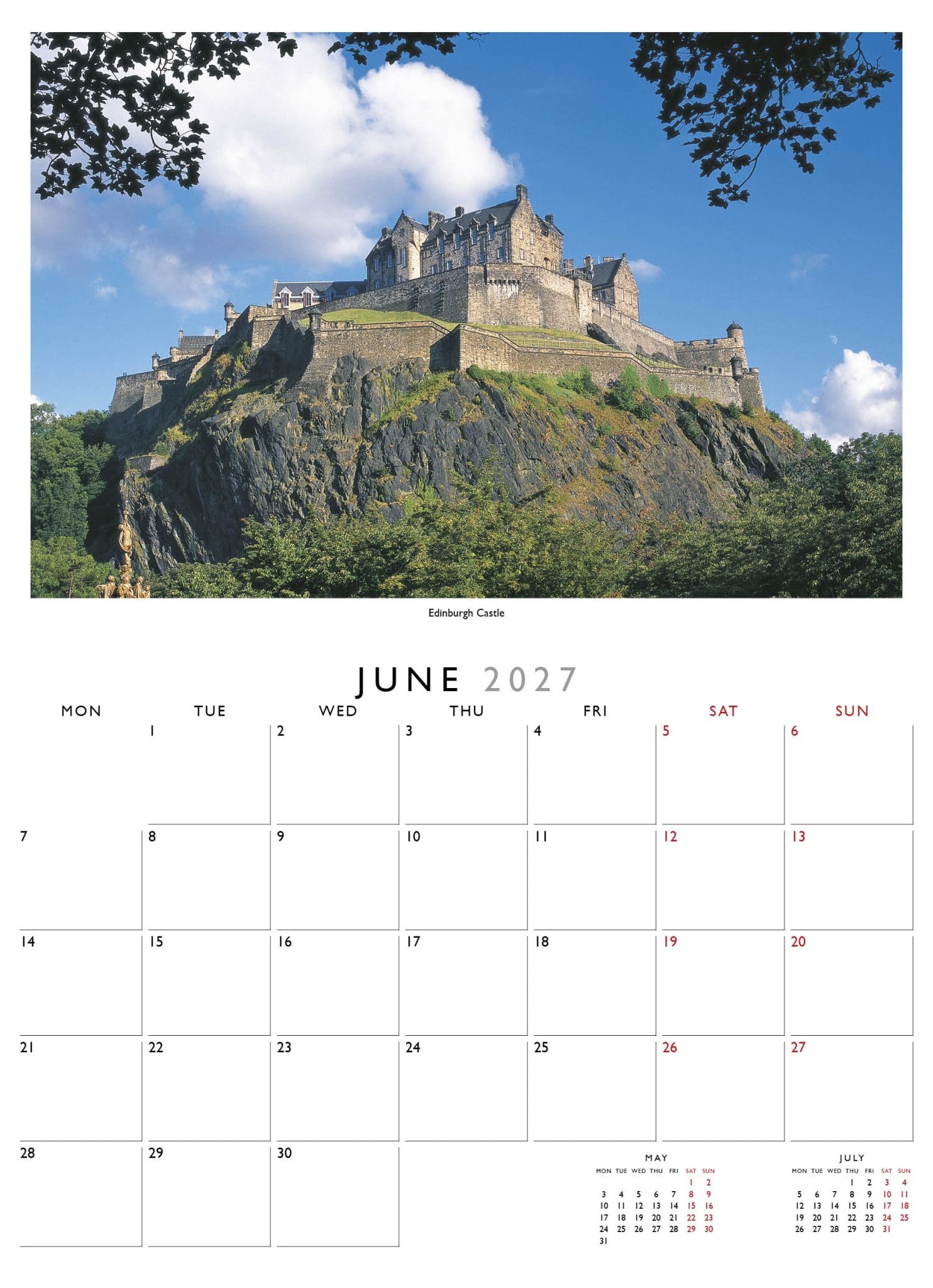 Edinburgh 2027 Calendar - Image 2